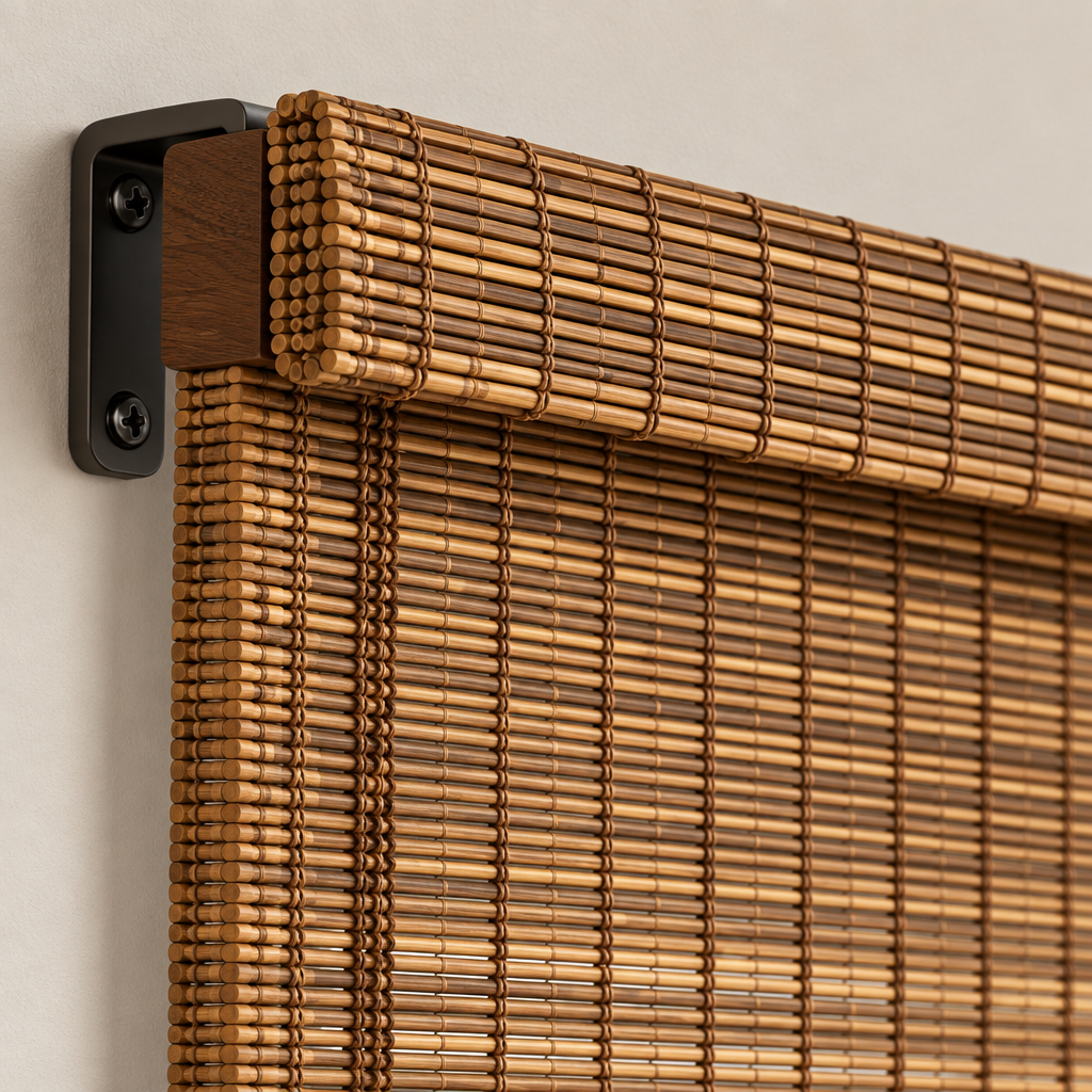 Natural Woven Bamboo Roman Shades