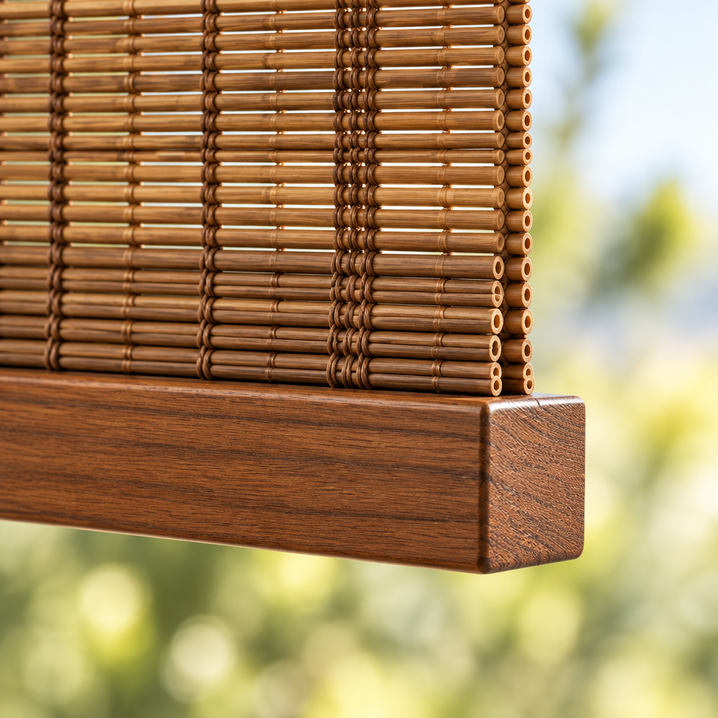 Natural Woven Bamboo Roman Shades