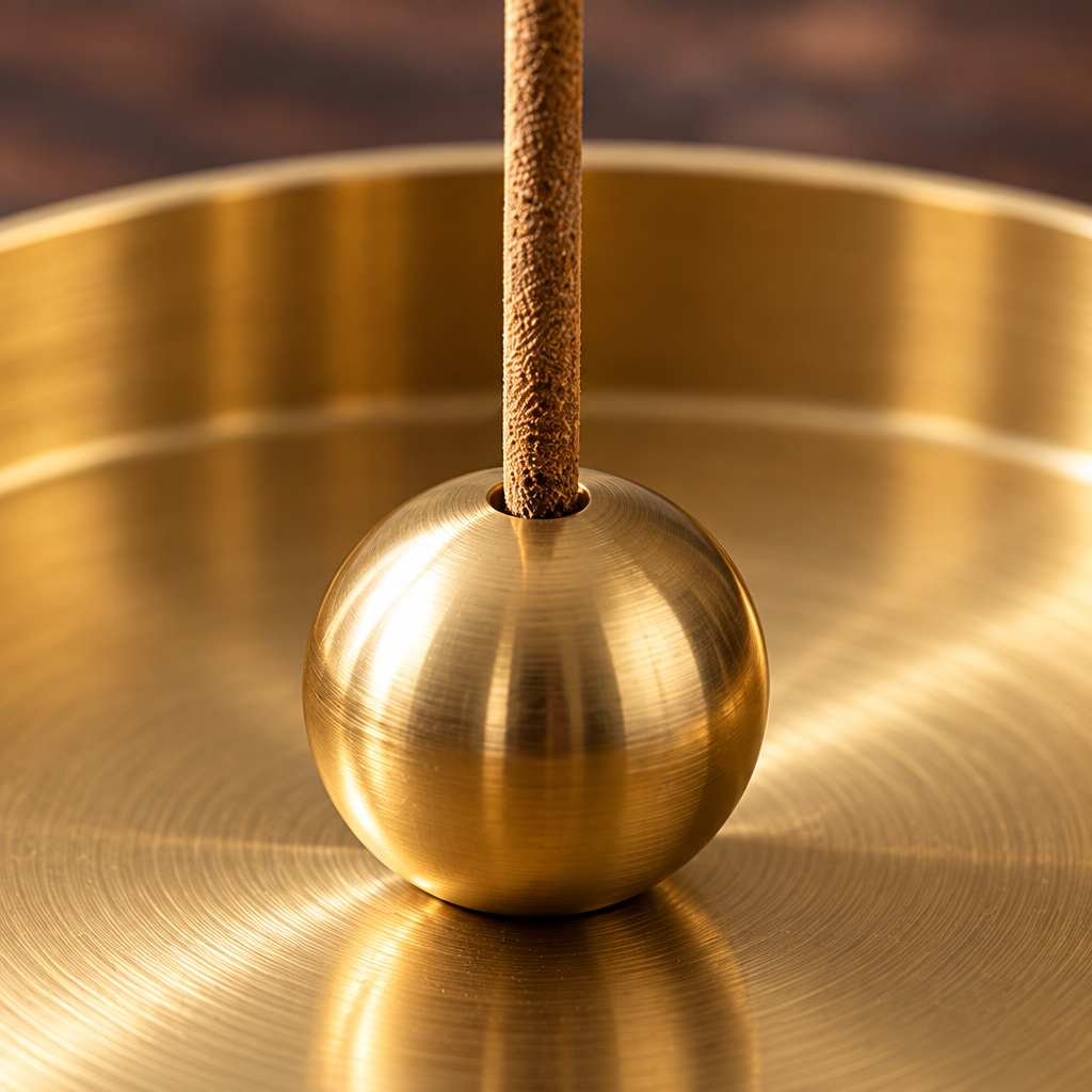 Solid Brass Zen Incense Holder