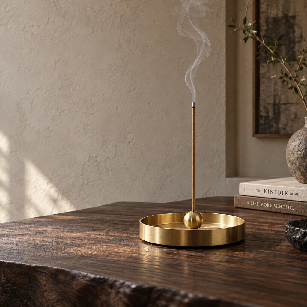 Solid Brass Zen Incense Holder