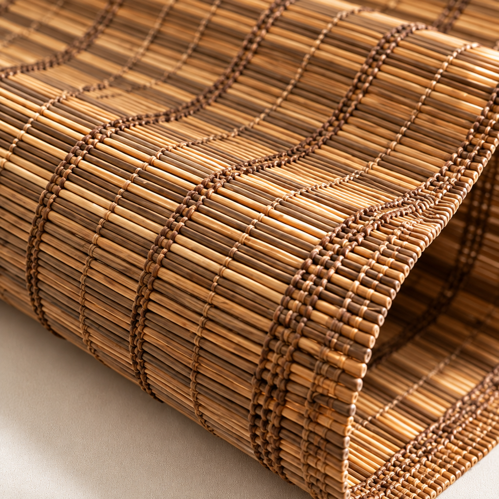 Natural Woven Bamboo Roman Shades