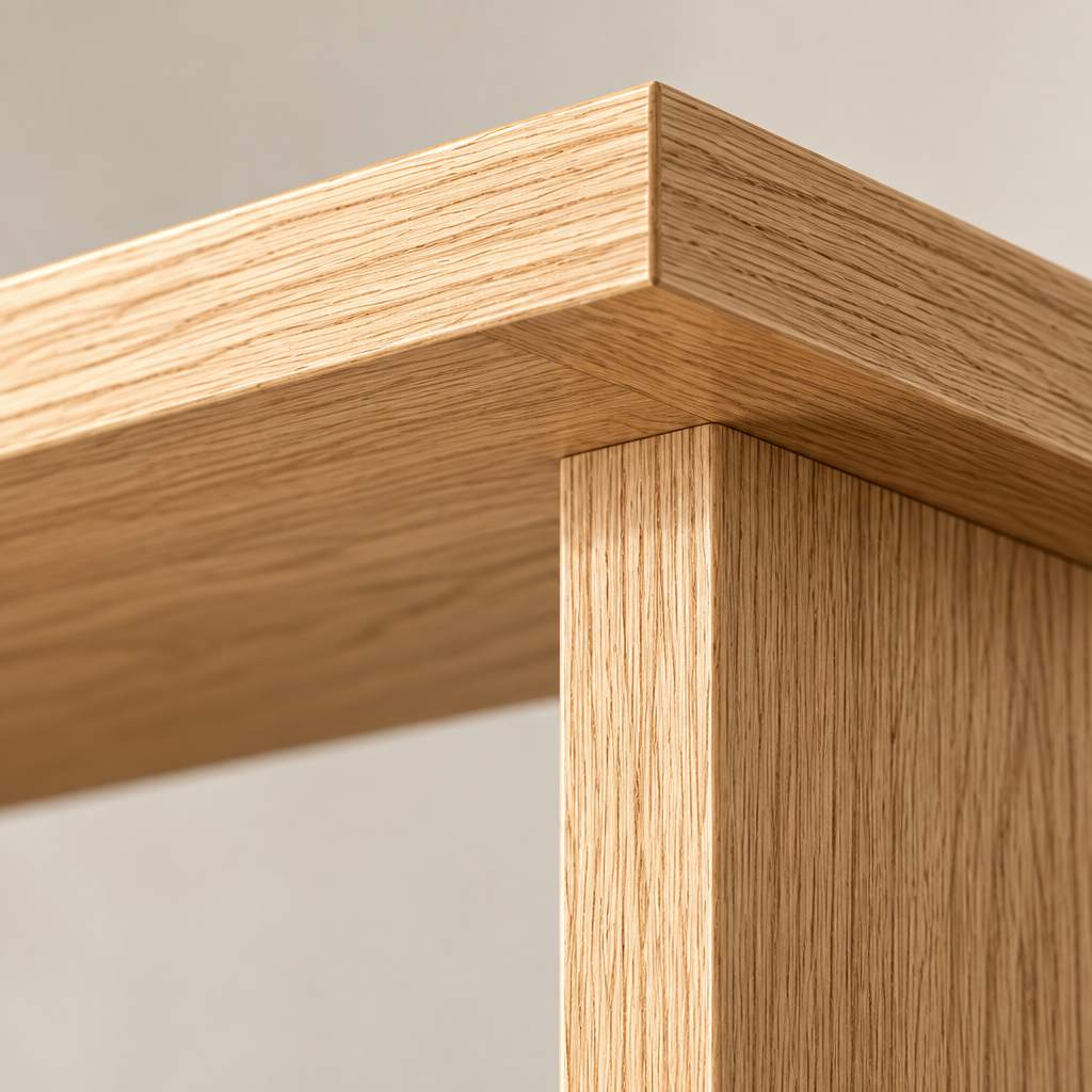Minimalist wooden geometric bookshelf